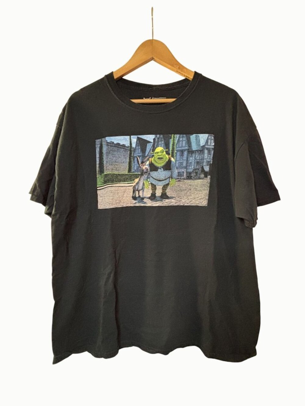 DreamWorks Shrek Donkey Duloc Graphic T Shirt Men's XL Black Mad Engine